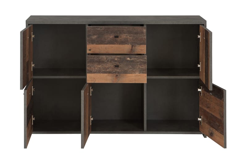 NORBRIDGE Sidobord 114 cm Grå/Brun - Grå/Brun - Möbler - Vardagsrum - Soffbord & vardagsrumsbord - Brickbord