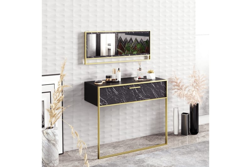 NOVIKOV Sideboard 90 cm Guld/Svart - Förvaring - Förvaringsmöbler - Skänkar & sideboards