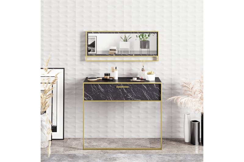 NOVIKOV Sideboard 90 cm Guld/Svart - Förvaring - Förvaringsmöbler - Skänkar & sideboards