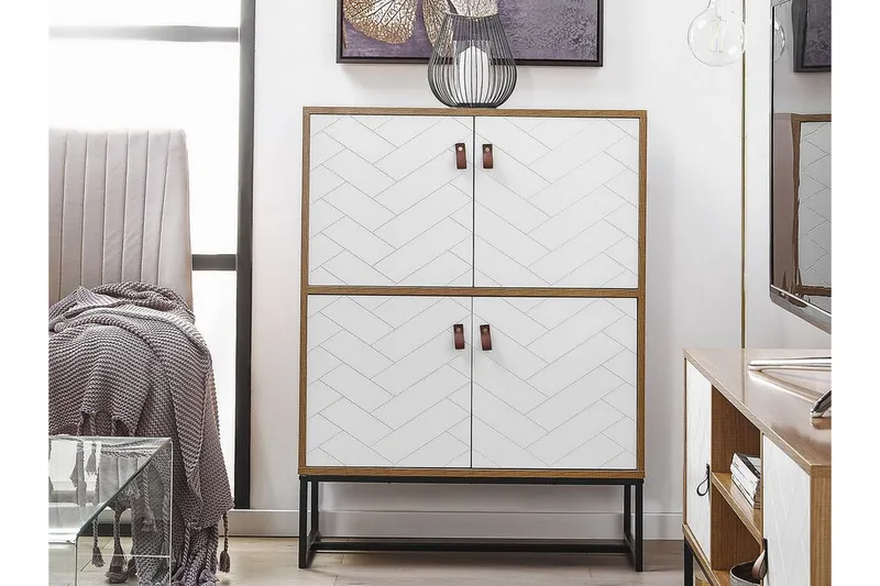 Nueva Skänk 76x39 cm - Ljusbrun/Vit - Förvaring - Förvaringsmöbler - Skänkar & sideboards