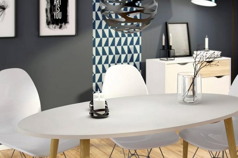 ORINO Skänk 99 Vit/Ek - Förvaring - Förvaringsmöbler - Skänkar & sideboards