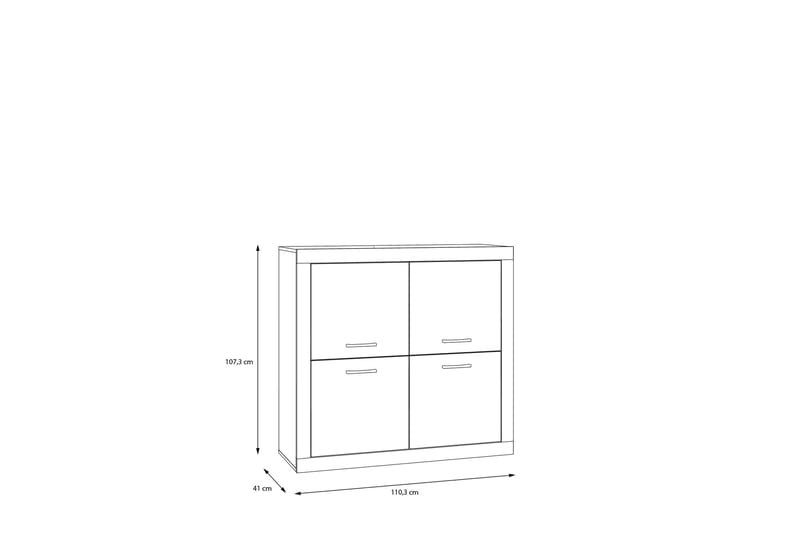 ORLIVKA Sideboard 41x153 cm Grå/Vit - Förvaring - Förvaringsmöbler - Skänkar & sideboards
