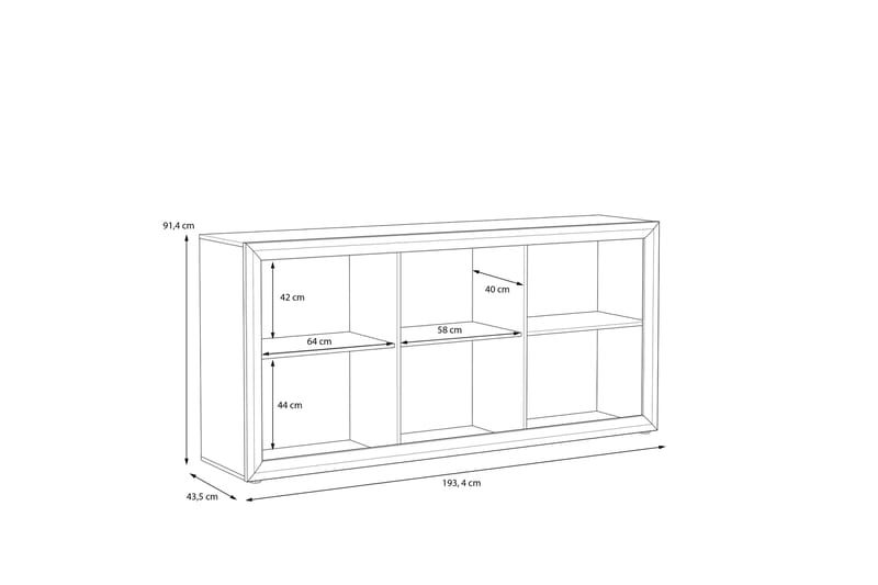 OSTROV Tv-bänk 194 cm Beige/Brun - Förvaring - Förvaringsmöbler - Skänkar & sideboards