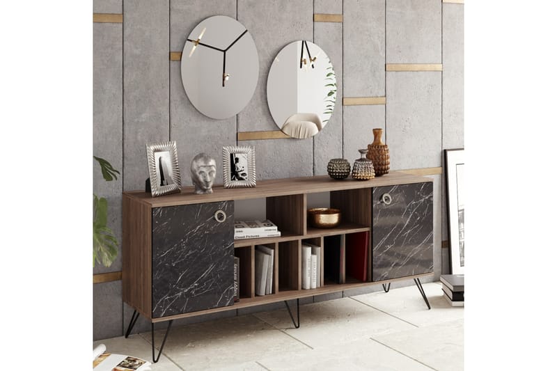 REINBOLD Sidobord 180 cm Valnöt/Svart - Förvaring - Förvaringsmöbler - Skänkar & sideboards