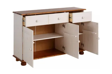 Remiel Skänk 118 cm - Vit/Brun - Förvaring - Förvaringsmöbler - Skänkar & sideboards