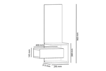Rheuark Sideboard 49 cm - Ek/Antracit - Förvaring - Förvaringsmöbler - Skänkar & sideboards
