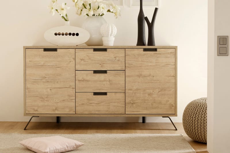 ROBIN Skänk 156 2 Dörrar 3 Lådor Ek - Förvaring - Förvaringsmöbler - Skänkar & sideboards