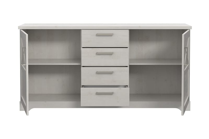 ROSETTAS Vitrinskåp 42x133 cm Vit - Förvaring - Förvaringsmöbler - Skänkar & sideboards
