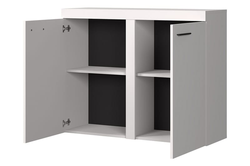 Rumba Skänk 97,2x40,3x82 cm LED-belysning - Beige/Brun/Grå - Förvaring - Förvaringsmöbler - Skänkar & sideboards