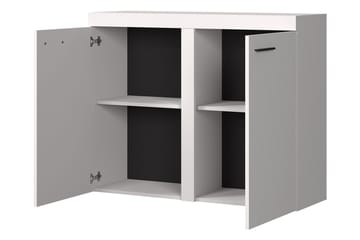 Rumba Skänk 97,2x40,3x82 cm LED-belysning - Grå/Vit - Förvaring - Förvaringsmöbler - Skänkar & sideboards