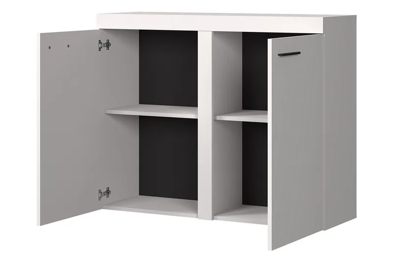 Rumba Skänk 97,2x40,3x82 cm LED-belysning - Grå/Vit - Förvaring - Förvaringsmöbler - Skänkar & sideboards