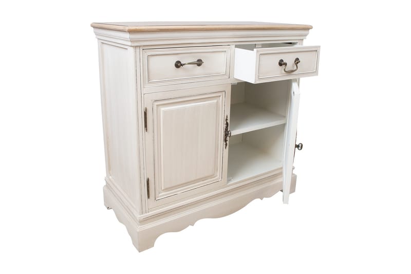 Samira Skänk 85 cm i Mörkt Trä - Offwhite - Förvaring - Förvaringsmöbler - Skänkar & sideboards