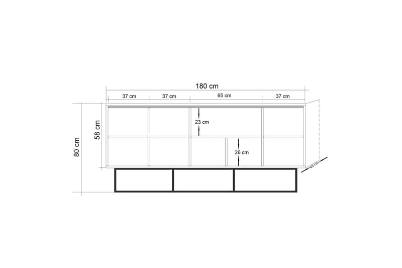 Sapphira Skänk Panel - Ljusbrun - Förvaring - Förvaringsmöbler - Skänkar & sideboards