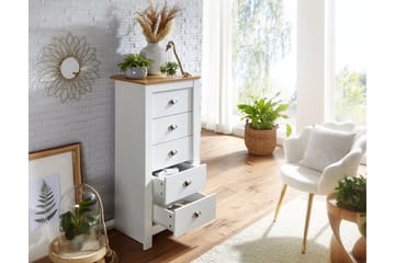 Seddik Sideboard 39 cm Rektangulär - Vit/Natur - Förvaring - Förvaringsmöbler - Skänkar & sideboards