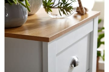 Seddik Sideboard 39 cm Rektangulär - Vit/Natur - Förvaring - Förvaringsmöbler - Skänkar & sideboards