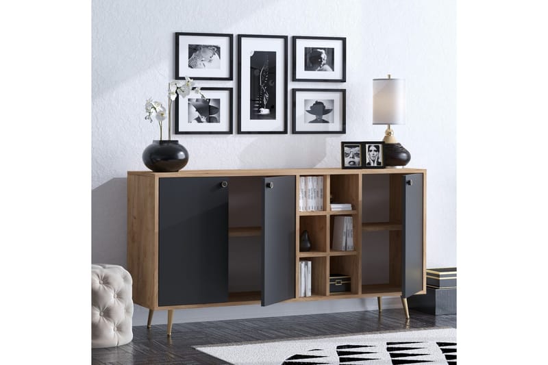 Sideboard 40x140 cm - Natur/Antracit - Förvaring - Förvaringsmöbler - Skänkar & sideboards