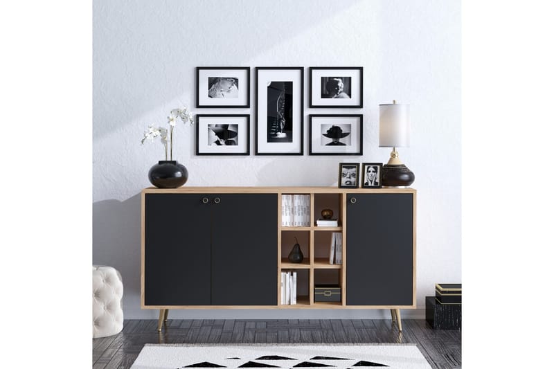 Sideboard 40x140 cm - Natur/Antracit - Förvaring - Förvaringsmöbler - Skänkar & sideboards