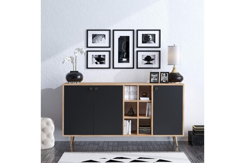 Sideboard 40x140 cm - Natur/Antracit - Förvaring - Förvaringsmöbler - Skänkar & sideboards
