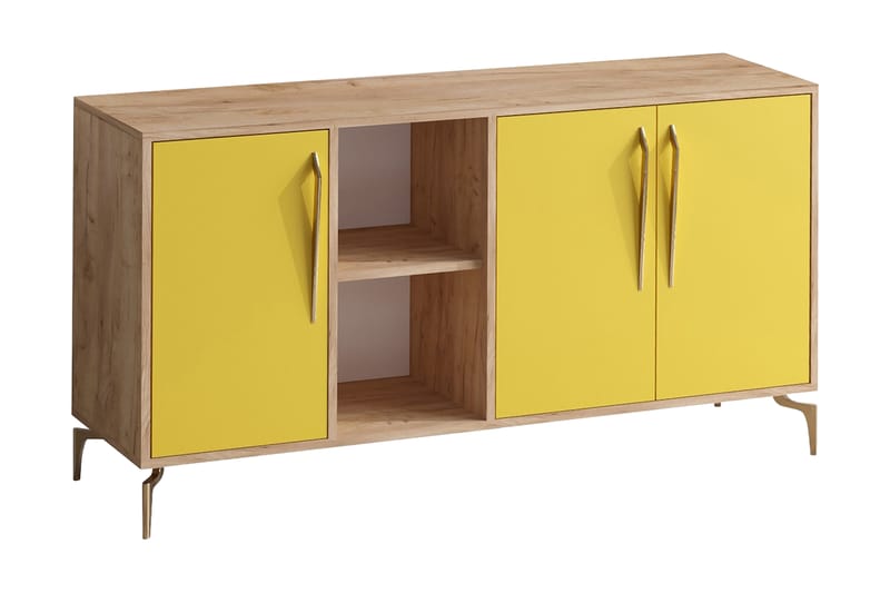 SIDEBOARD 40x140 cm Natur/Grön/Svart - Skänkar & sideboards