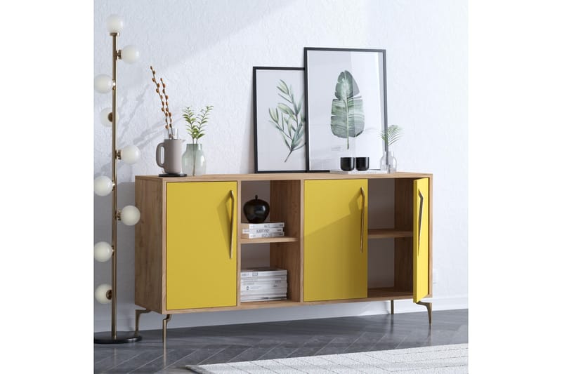 Sideboard 40x140 cm - Natur/Grön/Svart - Förvaring - Förvaringsmöbler - Skänkar & sideboards