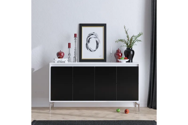 Sideboard 40x140 cm - Natur/Svart - Förvaring - Förvaringsmöbler - Skänkar & sideboards