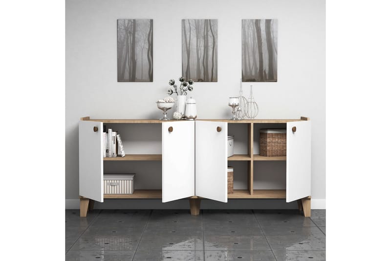 SIDEBOARD 41x182 cm Natur/Vit - Förvaring - Förvaringsmöbler - Skänkar & sideboards