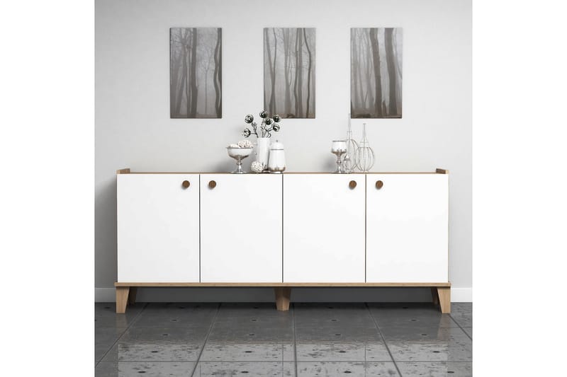 SIDEBOARD 41x182 cm Natur/Vit - Förvaring - Förvaringsmöbler - Skänkar & sideboards