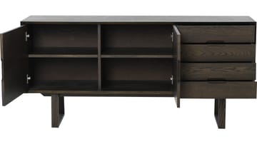 Sideboard Norvik - Brunlackad ekfaner och vitpigmenterad finish - Förvaring - Förvaringsmöbler - Skänkar & sideboards