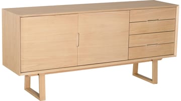 Sideboard Norvik - Brunlackad, vitpigmenterad ekfaner - Förvaring - Förvaringsmöbler - Skänkar & sideboards