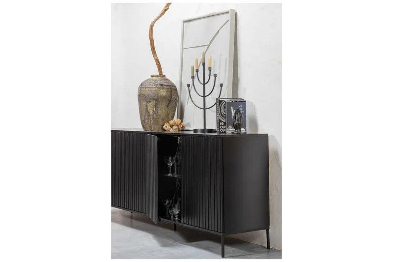 Sideboard & skänk Hemlinge Sideboard 44x200 cm Svart - Förvaring - Förvaringsmöbler - Skänkar & sideboards