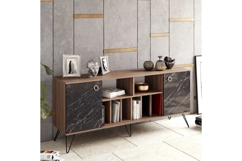 Sincerely Sidobord 180 cm - Valnöt|Svart - Förvaring - Förvaringsmöbler - Skänkar & sideboards