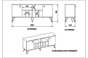 Sincerely Sidobord 180 cm - Valnöt|Svart - Förvaring - Förvaringsmöbler - Skänkar & sideboards