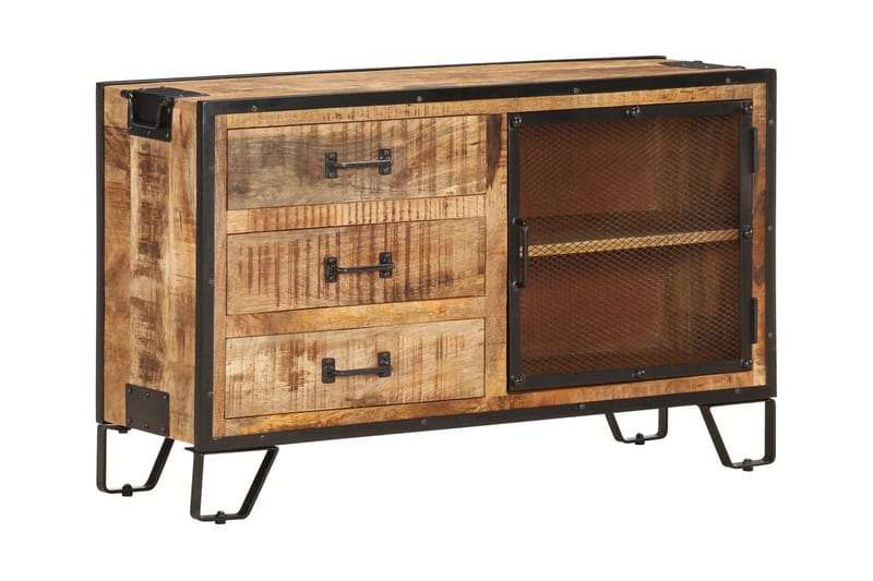 Skänk 100x31x60 cm massivt grovt mangoträ - Brun - Förvaring - Förvaringsmöbler - Skänkar & sideboards