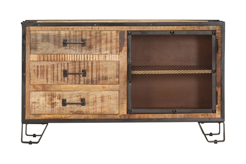 Skänk 100x31x60 cm massivt grovt mangoträ - Brun - Förvaring - Förvaringsmöbler - Skänkar & sideboards