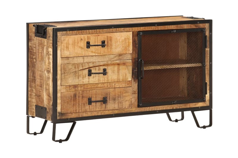 Skänk 100x31x60 cm massivt grovt mangoträ - Brun - Förvaring - Förvaringsmöbler - Skänkar & sideboards