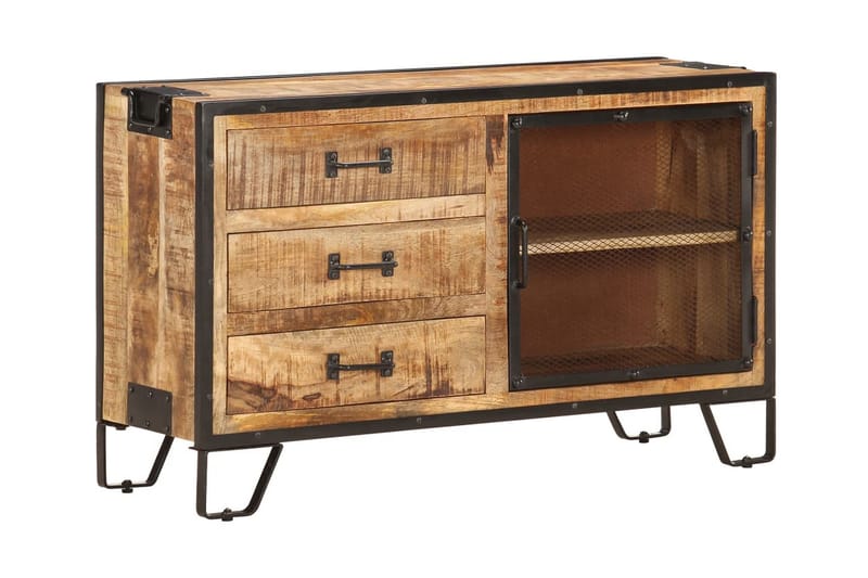 Skänk 100x31x60 cm massivt grovt mangoträ - Brun - Förvaring - Förvaringsmöbler - Skänkar & sideboards