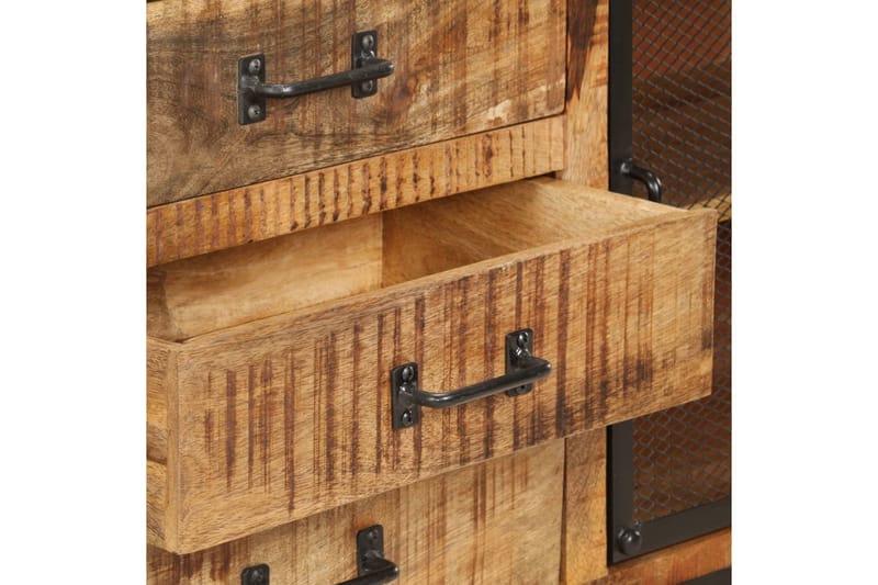 Skänk 100x31x60 cm massivt grovt mangoträ - Brun - Förvaring - Förvaringsmöbler - Skänkar & sideboards