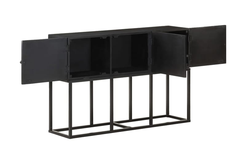 Skänk 115x30x76 cm massivt mangoträ - Svart - Skänkar & sideboards