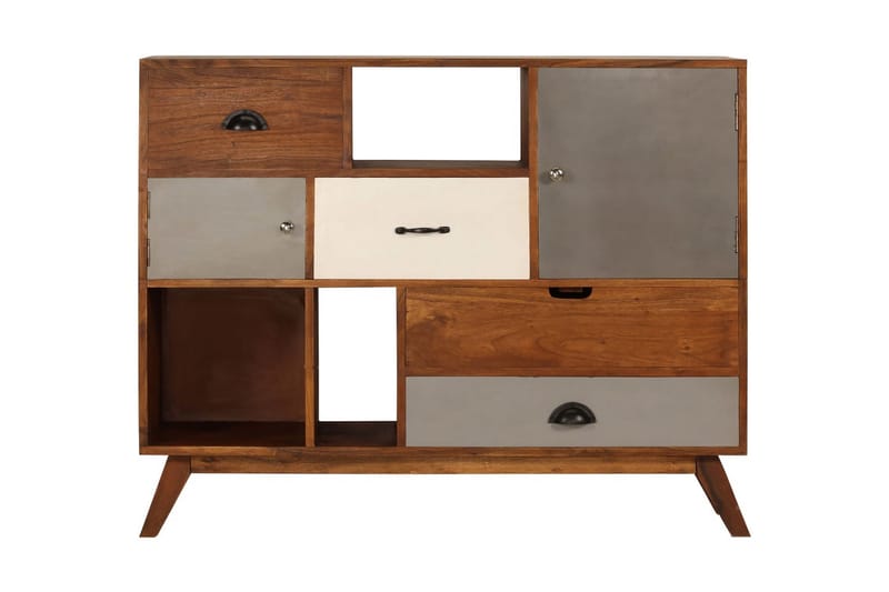 Skänk 115x35x86 cm massivt akaciaträ - Flerfärgad - Skänkar & sideboards