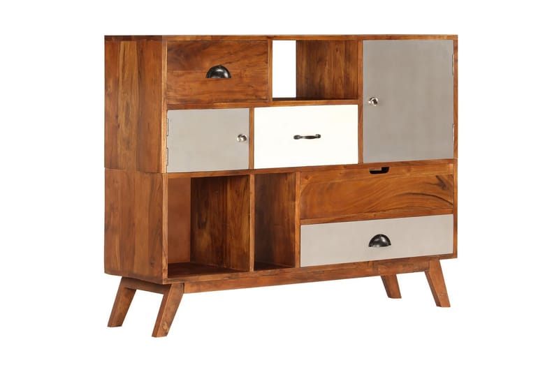 Skänk 115x35x86 cm massivt akaciaträ - Flerfärgad - Förvaring - Förvaringsmöbler - Skänkar & sideboards