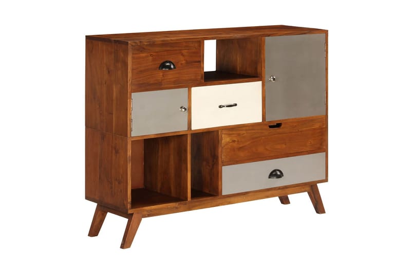 Skänk 115x35x86 cm massivt akaciaträ - Flerfärgad - Förvaring - Förvaringsmöbler - Skänkar & sideboards