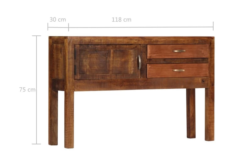 Skänk 118x30x75 cm massivt mangoträ - Brun - Skänkar & sideboards