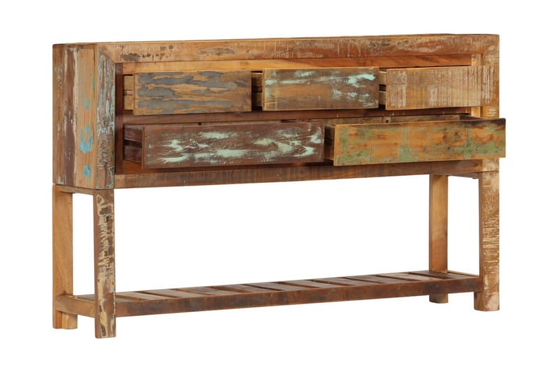 Skänk 120x30x75 cm massivt återvunnet trä - Flerfärgad - Förvaring - Förvaringsmöbler - Skänkar & sideboards