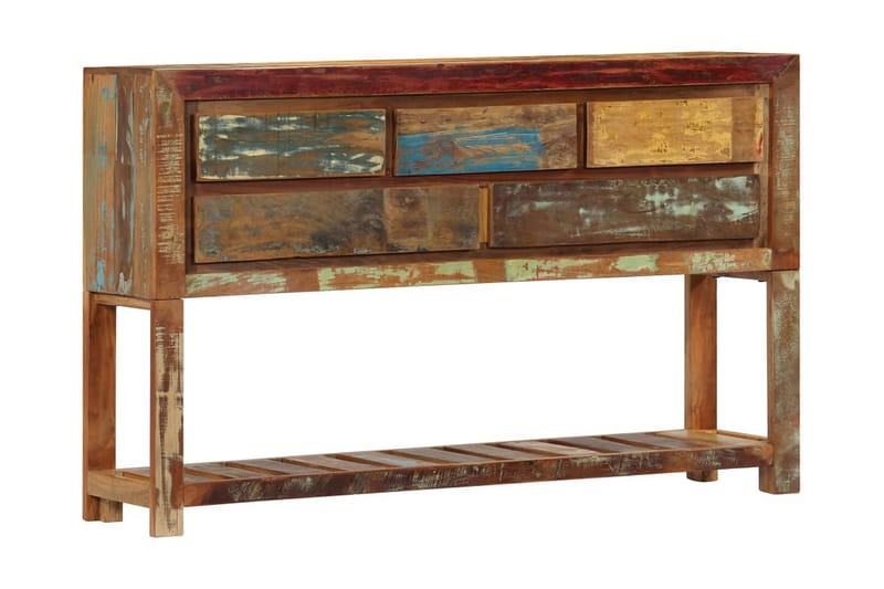 Skänk 120x30x75 cm massivt återvunnet trä - Flerfärgad - Förvaring - Förvaringsmöbler - Skänkar & sideboards