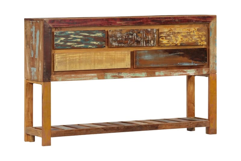 Skänk 120x30x75 cm massivt återvunnet trä - Flerfärgad - Förvaring - Förvaringsmöbler - Skänkar & sideboards