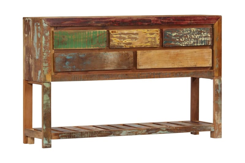 Skänk 120x30x75 cm massivt återvunnet trä - Flerfärgad - Förvaring - Förvaringsmöbler - Skänkar & sideboards