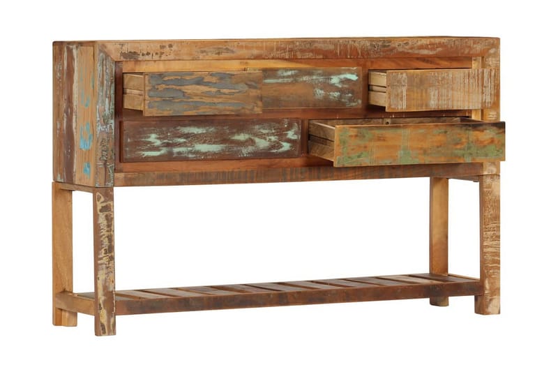 Skänk 120x30x75 cm massivt återvunnet trä - Flerfärgad - Förvaring - Förvaringsmöbler - Skänkar & sideboards