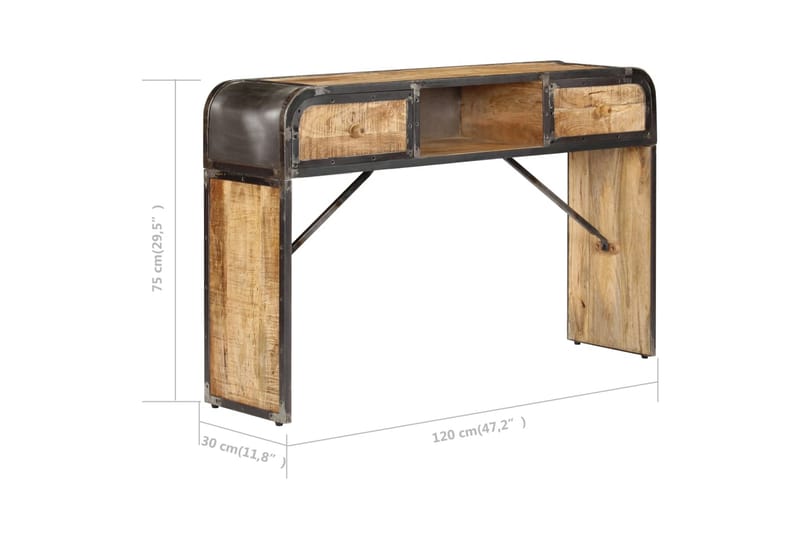 Skänk 120x30x75 cm massivt mangoträ - Brun - Förvaring - Förvaringsmöbler - Skänkar & sideboards
