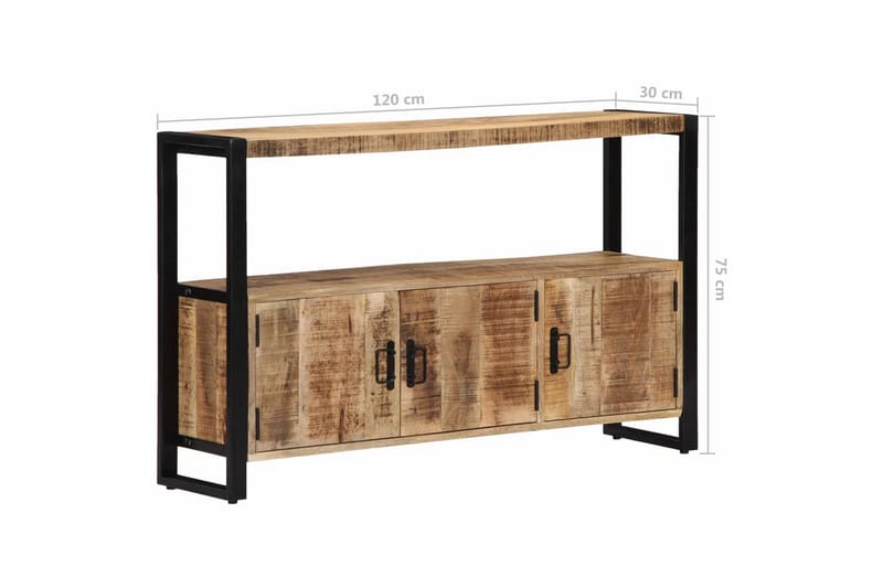 Skänk 120x30x75 cm massivt mangoträ - Brun - Förvaring - Förvaringsmöbler - Skänkar & sideboards