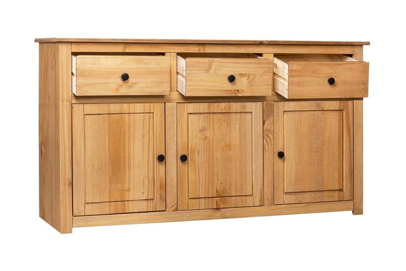 Skänk 135x40x80 cm massiv furu panama - Brun - Förvaring - Förvaringsmöbler - Skänkar & sideboards
